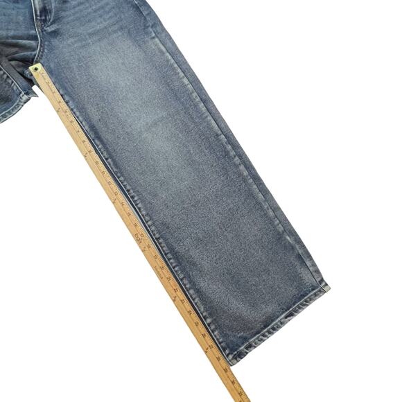 Rise Wide Leg Jeans Women’s Size 7 Blue High Rise Vintage Wash Straight Denim - Picture 7 of 10
